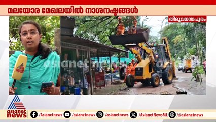 പെരുമഴയിലും കാറ്റിലും തിരുവനന്തപുരത്തും കനത്ത നാശനഷ്ടം