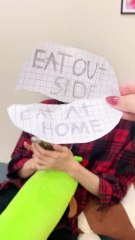 'Eat outside' means 'eat outside'
