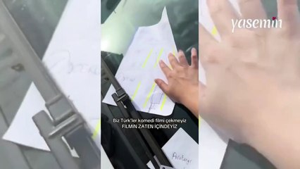Duyarlı vatandaş yanlış park eden sürücüyü böyle uyardı!