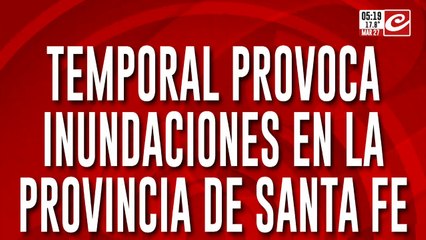 El temporal ya causa inundaciones en la provincia de Santa Fe