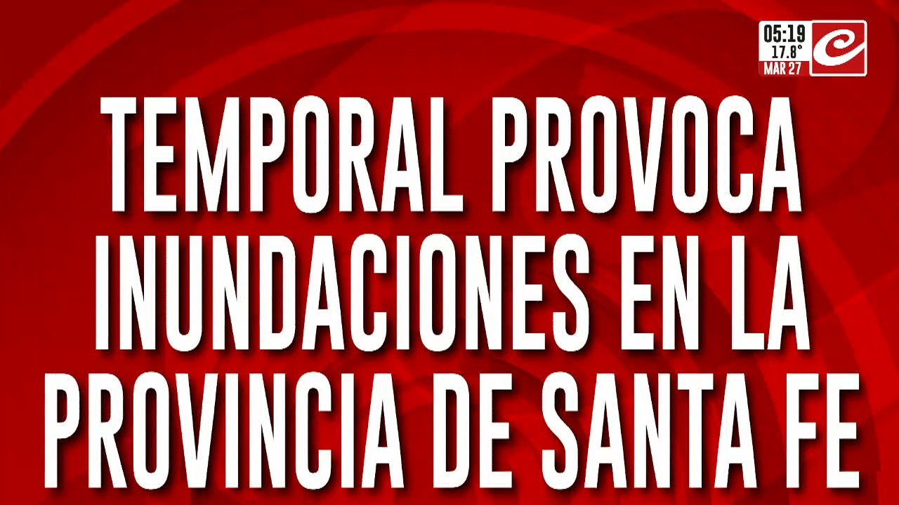 El temporal ya causa inundaciones en la provincia de Santa Fe