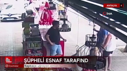 Kapkaça uğrayan alman turist, Manavgat sokaklarında hırsızı kovaladı