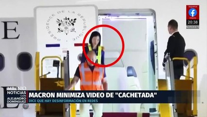 Esposa de Emmanuel Macron lo cachetea en su llegada a Vietnam y causa impacto