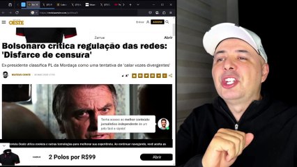 🔥🚨 BOMBA! BOLSONARO CRITICA REGULAÇÃO DAS REDES DISFARÇADA! BLOGUEIRO DA GLOBO INOCENTA EDUARDO BOLSONARO!