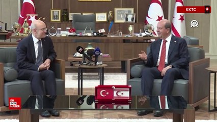 Mehmet Şimşek, KKTC Cumhurbaşkanı Tatar’la bir araya geldi