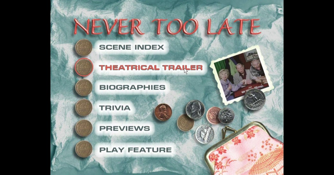 Never Too Late (Movie Trailer) Olympia Dukakis and Corey Haim