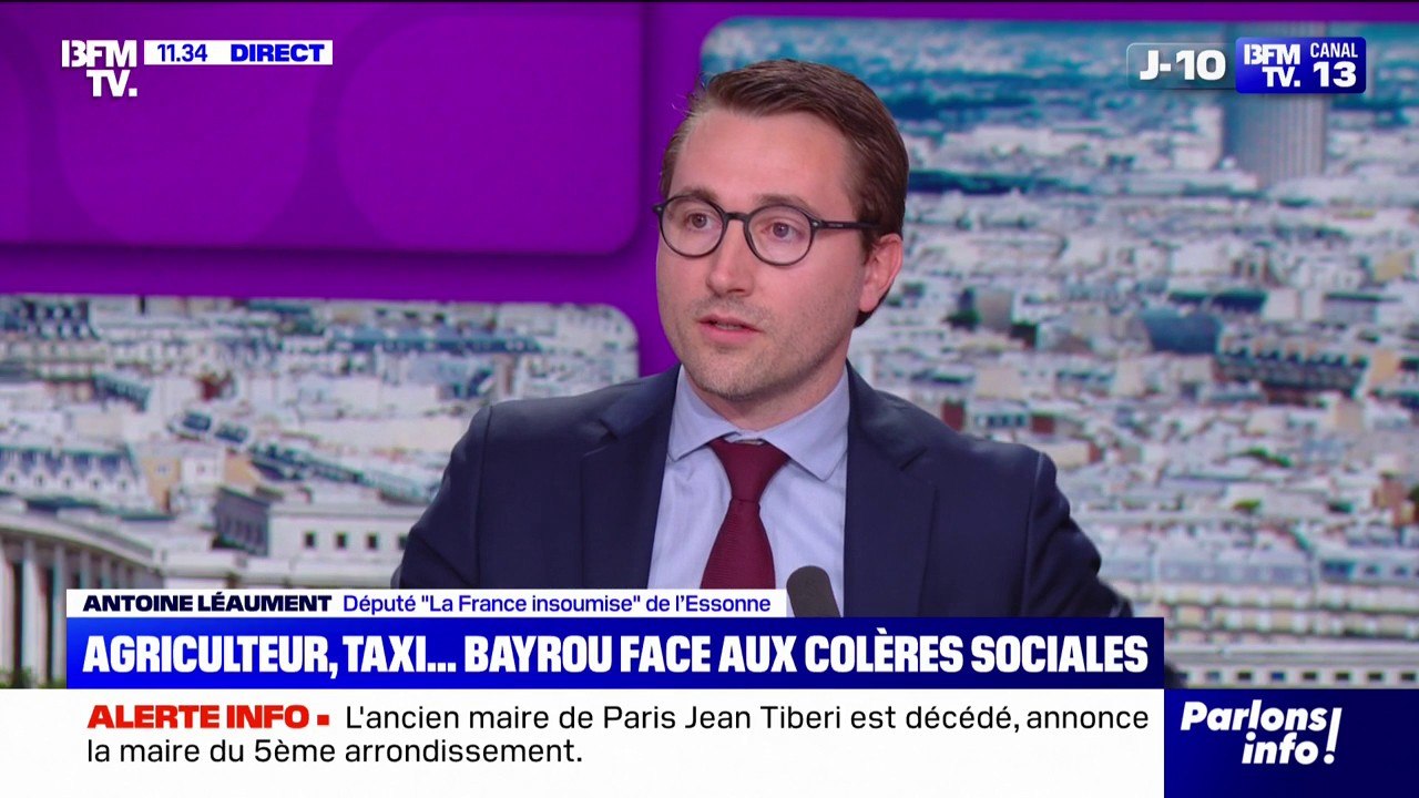 Colère des agriculteurs: "Le problème, c'est qu'on autorise à entrer des produits qui utilisent des pesticides interdits en France", réagit Antoine Léaument (LFI)