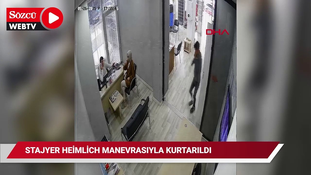 Nefes borusuna erik kaçan stajyer Heimlich manevrasıyla kurtarıldı