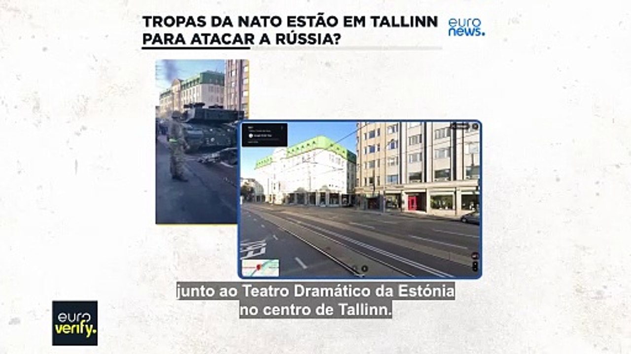 Verificação de factos: são falsas as alegações  que dizem que as tropas da NATO se preparam para atacar a Rússia a partir da Estónia