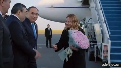 Italia-Kazakhstan, la premier Meloni arrivata ad Astana