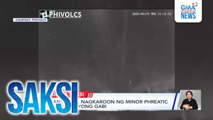 Bulkang Taal, nagkaroon ng minor phreatic eruption ngayong gabi | Saksi