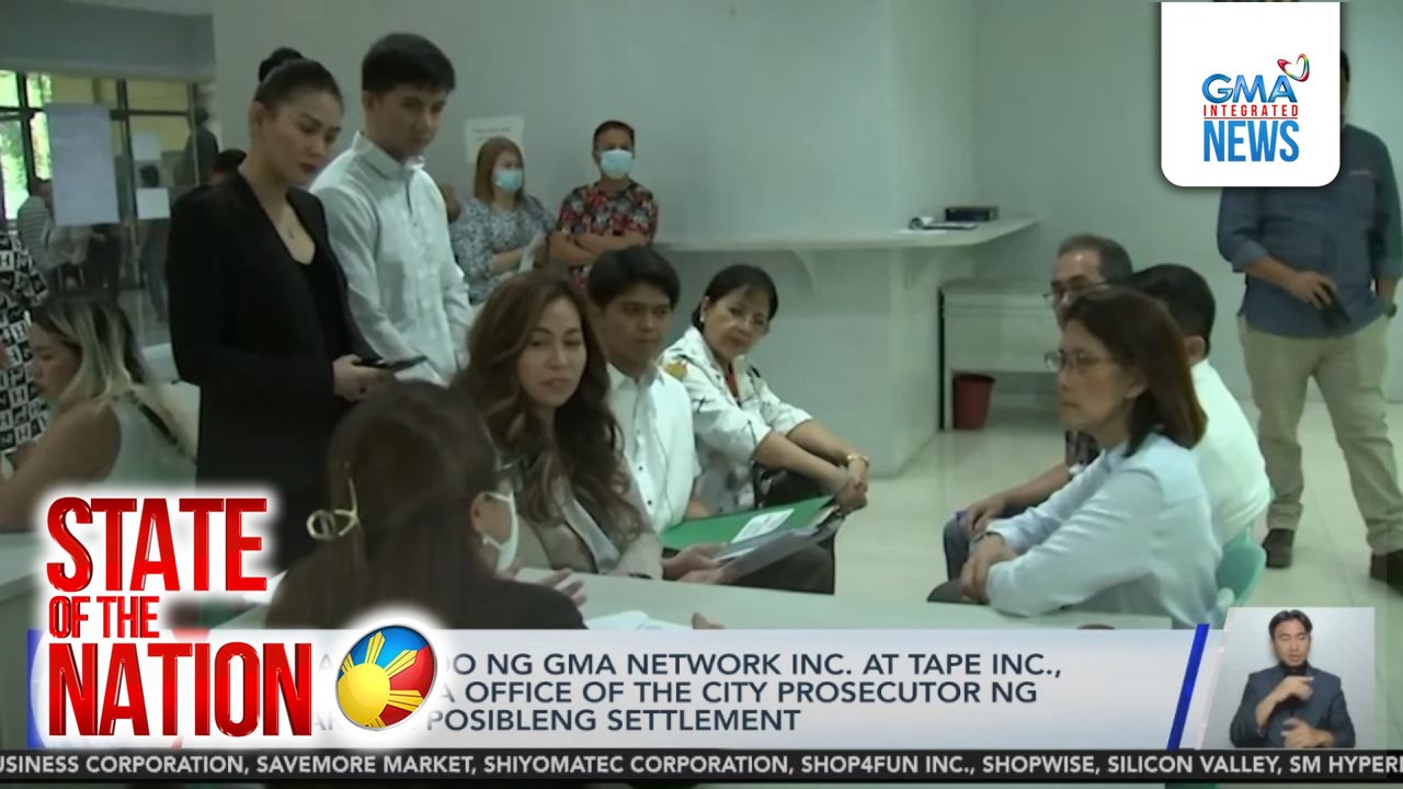 Mga abogado ng GMA Network Inc. at TAPE Inc., nagharap sa office of the ...