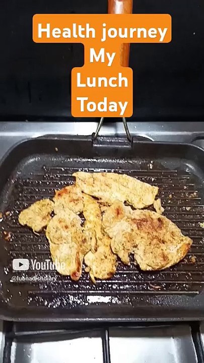 My lunch today, chicken stakes__health journey __ دوپہر کا کھانا