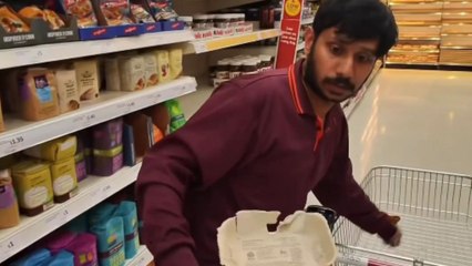 Prankster eats raw eggs in front of Sainsbury’s staff and leaves them speechless