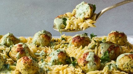 Our Green Goddess Meatballs Are A Fresh & Bright Weeknight Dinner