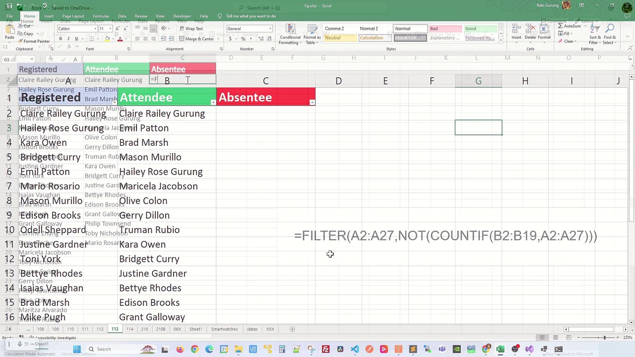 How to compare two lists in Excel using Conditional Formatting - Excel Tips and Tricks