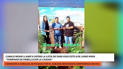 Camilo Mohr llamó a votar la lista de Dani Vigo este 8 de junio para terminar de embellecer la ciudad