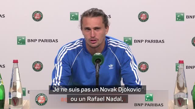 Roland-Garros - Zverev : Je ne suis pas un Novak Djokovic ou un Rafael Nadal, malheureusement...