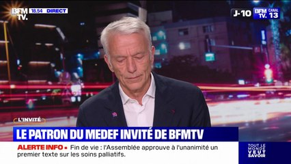 "Effort" de tous les Français: "Le Premier ministre a raison", affirme Patrick Martin, président du Medef