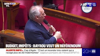 Budget, impôts... François Bayrou évoque un "référendum" sur les finances publiques
