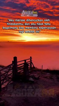 ✨“Aku merasa dihancurkan oleh tindakanmu, dan aku tidak tahu bagaimana bisa membina kepercayaan lagi setelah ini.”☁✨