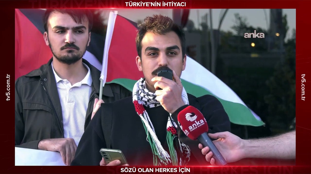 Filistin İçin Bin Genç’ten İsrail Büyükelçiliği önünde protesto