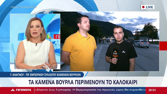 Ο πρόεδρος του εμπορικού συλλόγου Καμένων Βούρλων Γιώργος Ανάγνου στο Star