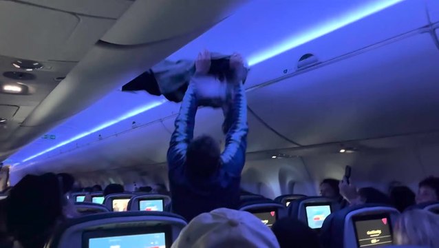 Watch: Bizarre moment pigeons spark chaos on Delta Air Lines flight