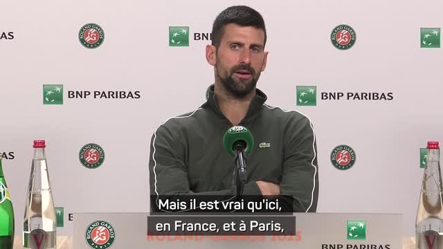 Roland-Garros - Djokovic avant Moutet : J'ai joué dans beaucoup d'atmosphères hostiles dans ma carrière