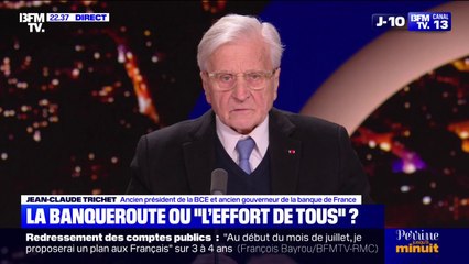 Dette: "Nous sommes le pays le plus dépensier du monde", affirme Jean-Claude Trichet, ancien président de la Banque centrale européenne et ancien gouverneur de la Banque de France