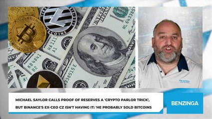Michael Saylor Calls Proof Of Reserves A 'Crypto Parlor Trick', But Binance's Ex-CEO CZ Isn't Having It: 'He Probably Sold Bitcoins