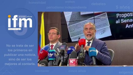 Armando Benedetti explica la iniciativa de presentar la consulta por decreto