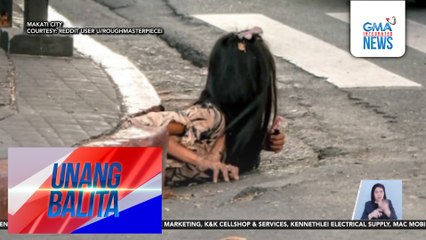 Babae, biglang lumabas mula sa drainage | Unang Balita