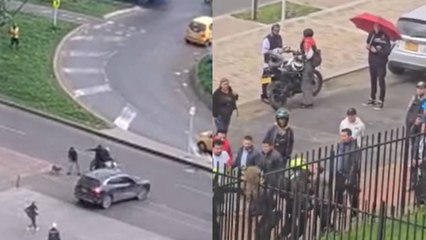 Este es el hombre capturado por violento intento de robo en conjunto residencial de Bogotá
