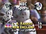 Los Angeles Raiders at New England Patriots - 1.Half ( 1985 Week 04 )