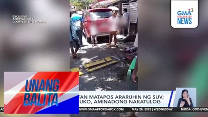 3 babae, sugatan matapos araruhin ng SUV; driver na sumuko, aminadong nakatulog | Unang Balita
