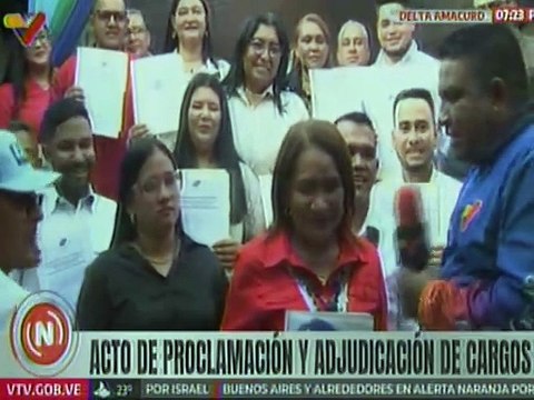 Gobernadora y legisladores electos de Delta Amacuro recibieron acreditaciones de cargos por el CNE