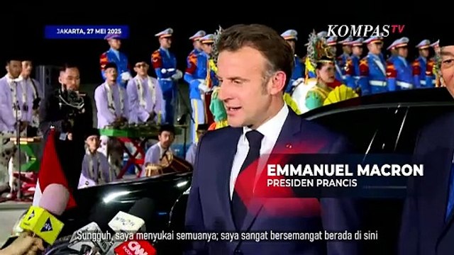 Kata-Kata Pertama Presiden Prancis Macron Tiba di Indonesia: Negara yang Sangat Indah!