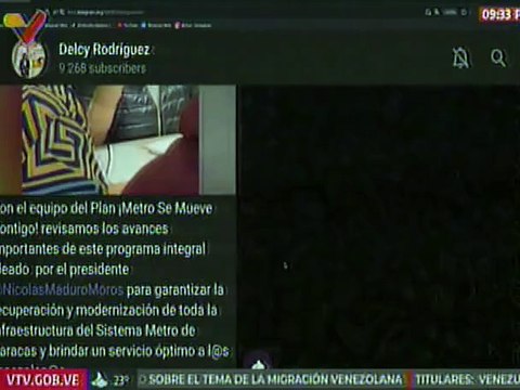 Vicepresidenta Delcy Rodríguez revisa avances del Plan ¡Metro Se Mueve Contigo!