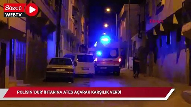 Polisin 'Dur' ihtarına ateş açarak karşılık verdi; bacağından vurularak yakalandı: o anlar kamerada