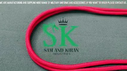 Lanyard silk cord lanyard, ARMY UNIFORM LANYARD, Scarlet Red Uniform Lanyard