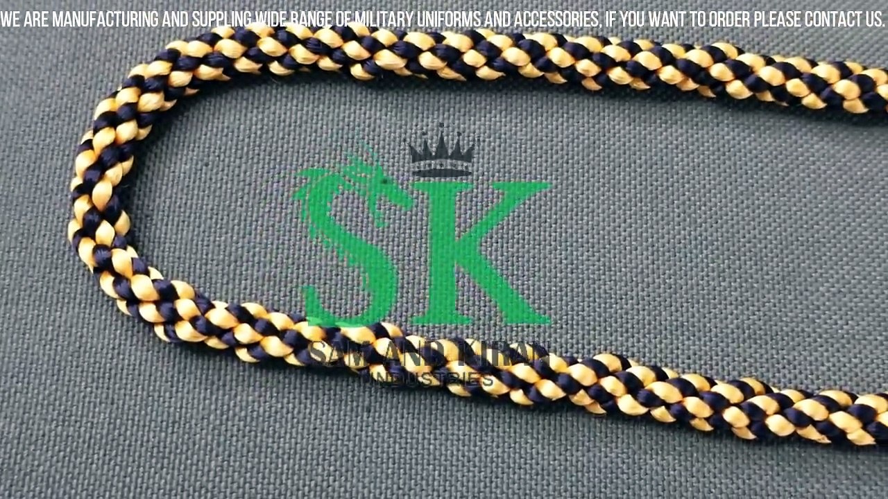 Uniform Lanyard Black And Yellow Wholesale, Custom Ceremonial Lanyard Supplier