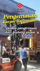 Proses Packing dan Pengiriman Karpet Vinyl Badminton dari Gudang Pusat