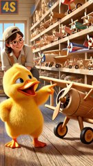 a happy duck chasing by the eagle