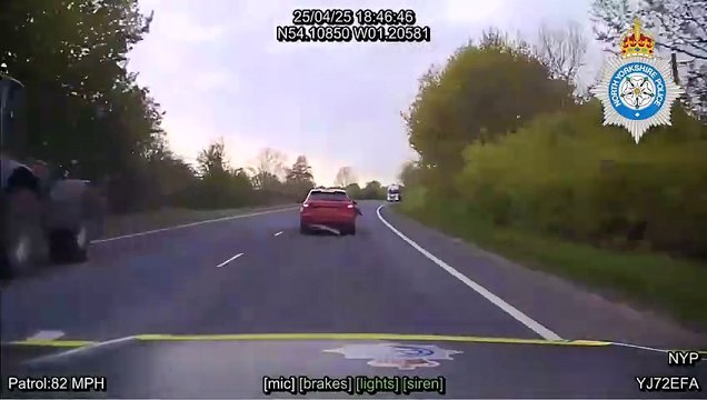 Watch driver hit speeds of 100mph before police use stinger during chase