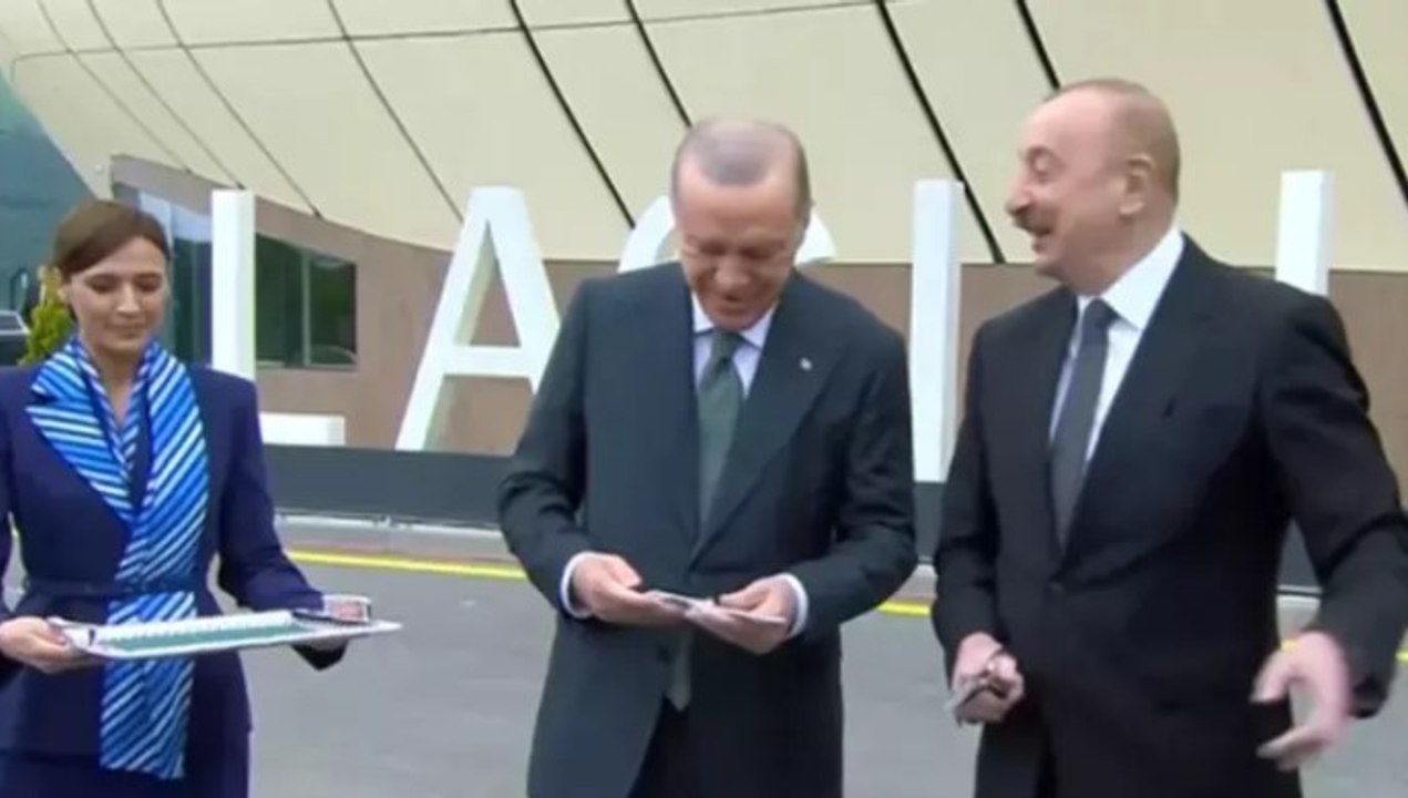 Cumhurbaşkanı Erdoğan ve Aliyev, Laçın Uluslararası Havalimanı’nın açılışını yaptı