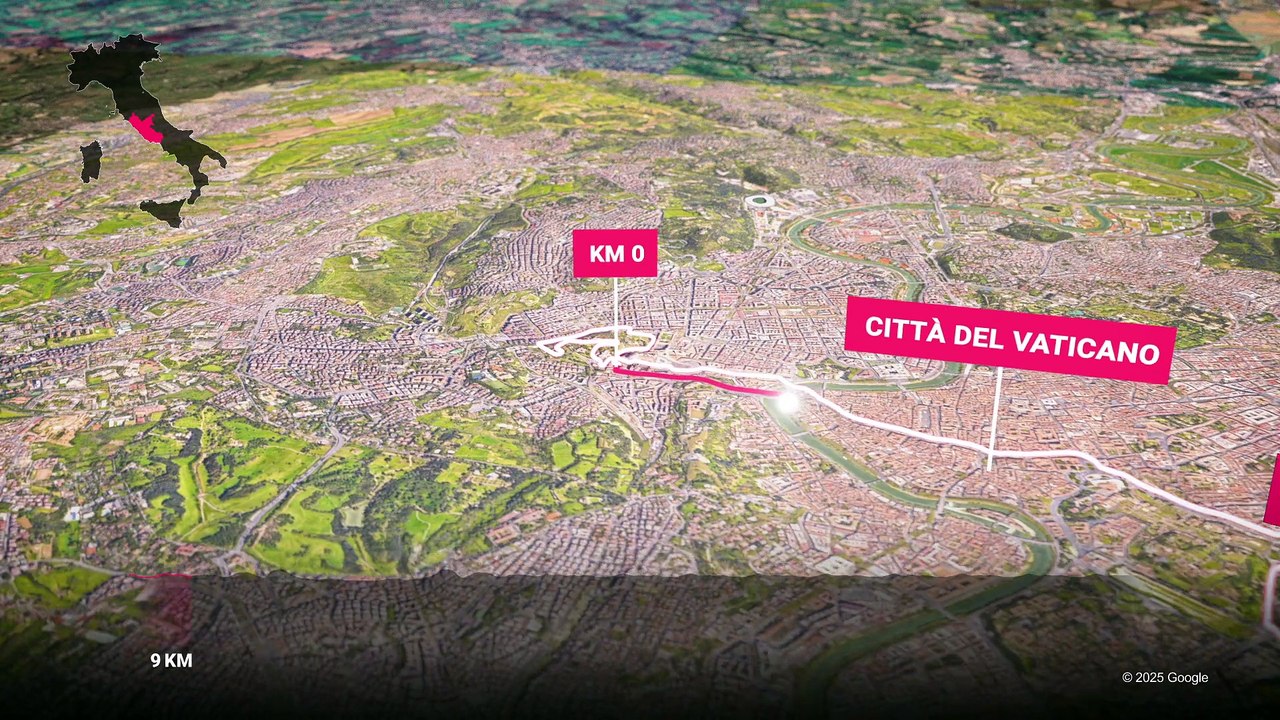 Giro 2025, Étape 21 :  Rome-Rome, parcours, profil et horaire - Cyclisme - Giro