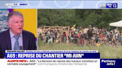 Reprise du chantier de l'A69: "L'immense majorité de la population du territoire est favorable à ce projet", estime Philippe Folliot (sénateur du Tarn)