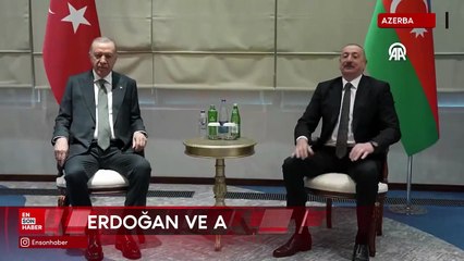 Cumhurbaşkanı Erdoğan, Aliyev ile görüşeceği otele giriş yaptı