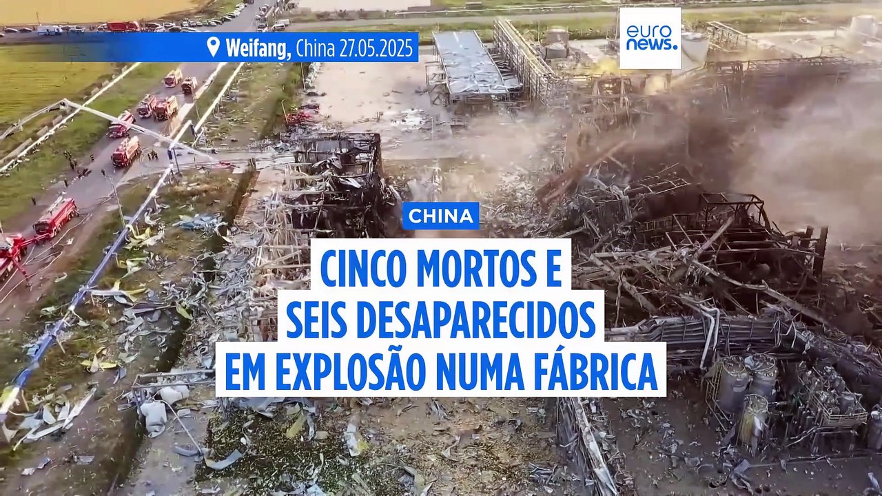 Pelo menos cinco mortos e 19 feridos na explosão de uma fábrica de produtos químicos no leste da China